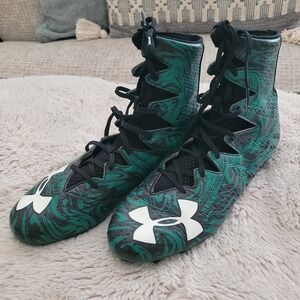 Under Armour ClutchFit Highlight Football Cleats Men's Size 12 4D Molded H Green